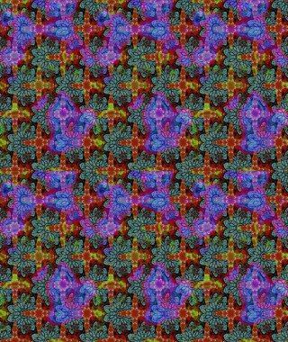 Botanik çizim kalıbı. Raster deseni. Suluboya etkisi. Organik elementler.