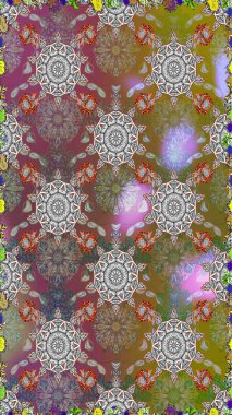 Raster - stok. Gri çiçekli kusursuz desen, suluboya çiçek deseni, sevimli çiçek, duvar kağıdı, kart veya kumaş için fayanslı.