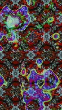 Renkli Bahar Teması eskiz kalıbı. Kahverengi ve gri renkli çiçekler. Düz Çiçek Elementleri Tasarımı. Çiçekle çizim deseni.