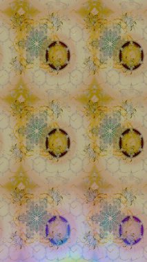 Çiçekli karalama şeklinde Raster çiçek deseni. Bej renkli çiçekler. Yumuşak, bahar çiçekli arka plan.