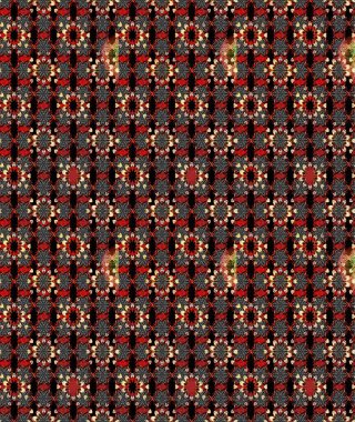 Siyah ve kırmızı renkte çiçekler. Sketch Colour Spring Theme eskiz kalıbı. Sevimli çiçek raster deseni. Düz Çiçek Elementleri Tasarımı.