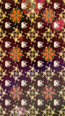 Moda baskıları için zarif bir şablon. Motley illüstrasyonu. Küçük renkli çiçekler. Küçük çiçekte güzel bir desen. Kahverengi çiçekli bahar çiçekleri.