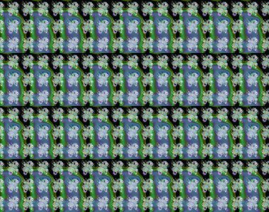 Çiçekli eskiz çizimi. Düz Çiçek Elementleri Tasarımı. Renkli Yaz Temalı eskiz kalıbı. Yeşil ve mavi renkte çiçekler.