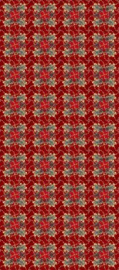 Kırmızı, kahverengi ve bej renklerinde, altın elementli, pürüzsüz desenler. Şam tasarım için kusursuz desen.