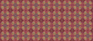 Kusursuz klasik altın desen. Altın elementlerle bej, kahverengi ve mor renklerde altın desenler. Raster geleneksel oryantasyon süsü.