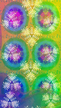 Yeşil renkli çiçekler. Çiçekli karalama şeklinde Raster çiçek deseni. Nazikçe, güzel çiçek arkaplanı..