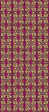 Süslü dekorasyon. Damask altın soyut çiçek deseni mor, kahverengi ve bej renklerde. Raster illüstrasyonu.