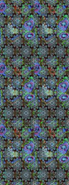 Mavi ve siyah renkte çiçekler. Renkli Bahar Teması eskiz kalıbı. Düz Çiçek Elementleri Tasarımı. Çiçek desenli eskiz, yaz çiçekleri..