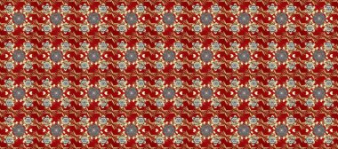 Kırmızı, kahverengi ve bej renklerde geleneksel, klasik, altın, pürüzsüz desen. Barok tarzında kusursuz bir doğulu süsü..