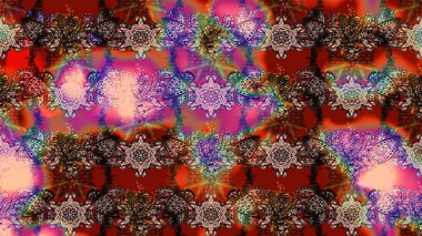 Küçük kahverengi, kırmızı ve pembe çiçeklerle oldukça eski bir besin torbası deseni. Tekstil, kumaş, kapaklar, duvar kağıtları, baskı, paket, koleksiyon defteri, örgü, dekupaj için çiçek arkaplanı..