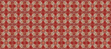 Kırmızı, bej ve nötr renklerde kusursuz desen. Kusursuz altın desenli bukleler. Raster altın pürüzsüz desen. Doğu tarzında altın elementler arabesk.