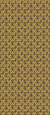 Kusursuz altın desen. Raster altın çiçek süsü brokar kumaş ve cam desenli. Çiçek desenli altın metal. Kahverengi, bej ve sarı altın elementlerle.