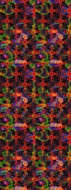 Siyah ve kahverengi renkte çiçekler. Düz Çiçek Elementleri Tasarımı. Raster illüstrasyonundaki çiçek desenli çizim. Renkli Bahar Teması çizim şablonu.