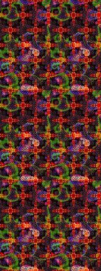 Siyah ve kahverengi renkte çiçekler. Düz Çiçek Elementleri Tasarımı. Raster illüstrasyonundaki çiçek desenli çizim. Renkli Bahar Teması çizim şablonu.