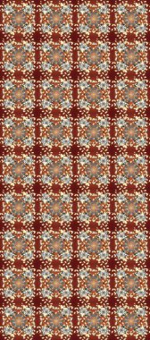 Süslü dekorasyon. Kırmızı, kahverengi ve bej renklerdeki altın desenli altın elementler. Raster klasik barok çiçeksiz altın desenli. Lüks, kraliyet ve Viktorya dönemi konsepti.