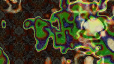 Ultraviyole kumaş deseni. Raster illüstrasyonu. Çizim kalıbı. Organik motif arkaplanı.