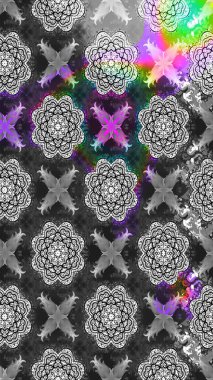 Raster illüstrasyonundaki çiçek desenli çizim. Gri ve nötr renkte çiçekler. Düz Çiçek Elementleri Tasarımı. Renkli Bahar Teması çizim şablonu.