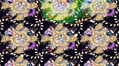 Kumaş desenli papatya çiçeği detayı. Siyah renkte çiçekler.