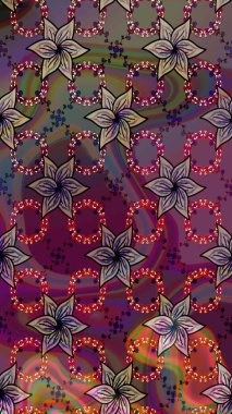 Kahverengi renklerde. Raster illüstrasyonu. Anti-stres için Raster soyut şablon sayfası.