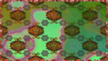 Kusursuz desen. Ultraviyole kumaş deseni. Organik motif arka planı. Raster illüstrasyonu.