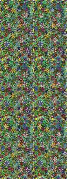 Raster suluboya çiçek deseni, narin çiçekler, yeşil çiçekler, tebrik kartı şablonu. Raster Güzel kumaş deseni.