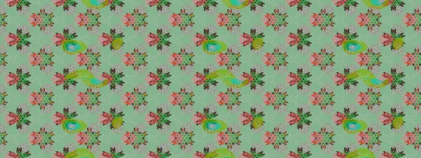 Retro tekstil tasarım koleksiyonu. El çizimi çiçek unsurları olan soyut çizim raster deseni. Çiçekli ipek eşarp. 1950-1960 motifleri. Mavi maviye.