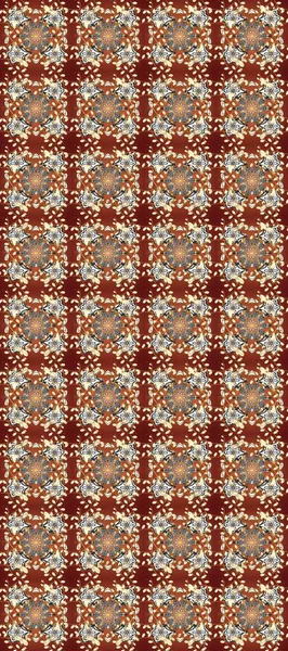 Süslü dekorasyon. Kırmızı, kahverengi ve bej renklerdeki altın desenli altın elementler. Raster klasik barok çiçeksiz altın desenli. Lüks, kraliyet ve Viktorya dönemi konsepti.