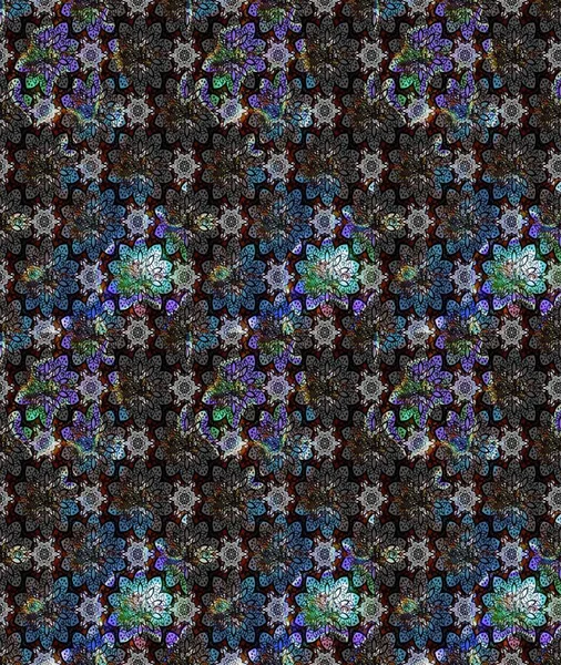 Raster illüstrasyonu. Şatafatlı bahar bahçesi dokusu. Flower eskiz arka planı. Çiçek deseni.