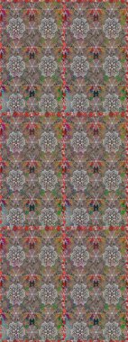 Çiçekli el, pürüzsüz desen çizmiş. Modern gelişim, gri raster arka plan duvar kağıdı çizimi, klasik çizgiler, desenli desenli çiçekler, çiçekli süsler..