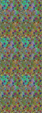 Suluboya kusursuz desen. Çiçek izi. Suluboya tarzında yeşil renkte çiçekler.