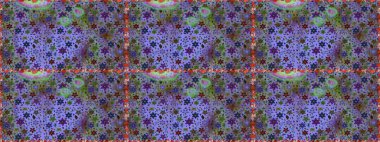 Mor renkli çiçekler. Sevimli çiçek raster deseni. Kusursuz Renksiz Bahar Temalı Kusursuz Arkaplan. Düz Çiçek Elementleri Tasarımı.