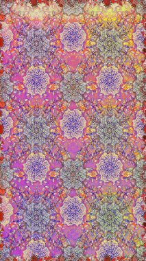 Raster illüstrasyonu. Tarafsız renklerde yaz çiçekleri. Raster çiçek desenli ve çiçekli..