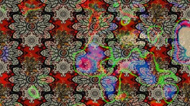 Güzel kumaş deseni. Raster illüstrasyonu. Küçük bir çiçekte eskiz deseni. Güzel çiçek arkaplanı..