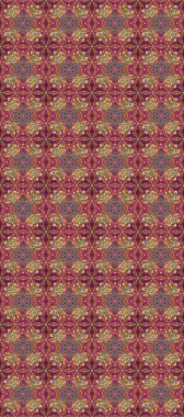 Raster geleneksel oryantasyon süsü. Kusursuz klasik altın desen. Bej, kahverengi ve mor renklerde altın desenler.