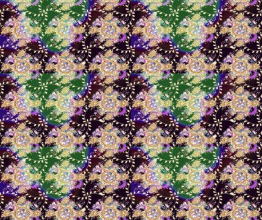 Raster illüstrasyonu. Güzel kumaş deseni. Bahar çiçekli güzel bir çiçek deseni..