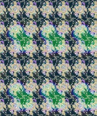 Yaz çiçekleri teması. Klasik çiçekler. El çizimi, soyut ve süslü elementler. Suluboya resim taklit Raster çizimi. Mavi renkler.