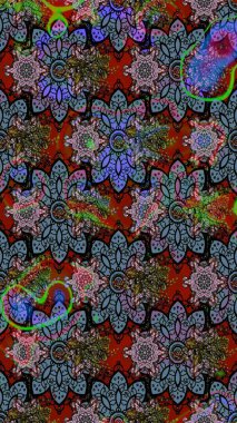 Çiçek buketleriyle klasik bir eskiz şekli. Raster illüstrasyonu. Siyah renklerde.