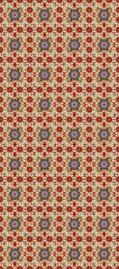 Damask altın soyut çiçek deseni bej, kahverengi ve kırmızı renklerde. Raster illüstrasyonu. Süsleme.