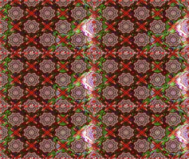 Renkli, pürüzsüz desen. Kahverengi renkli şirin tekstil. Çiçek duvar kâğıdı. Raster illüstrasyonu. Çiçek arka planı.