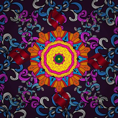 Vektör çizimi. Güzel kumaş deseni. Küçük çiçekteki kusursuz desen. Güzel çiçek arkaplanı..