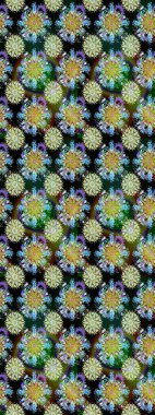 Hediye ambalaj kağıdı, tebrik kartları, posterler ve pankart tasarımı. Tarafsız ve yeşil renklerde çiçekler. Raster düz çiçekleri pürüzsüz desen.