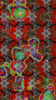 Raster - stok. Kahverengi çiçekli eskiz deseni, suluboya çiçek deseni, sevimli çiçek, duvar kağıdı, kart veya kumaş için fayanslı.