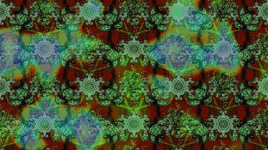 Renkli Bahar Teması eskiz kalıbı. Raster illüstrasyonu. Yeşil renkte zarif çiçek buketi suluboya. Düz Çiçek Elementleri Tasarımı.