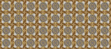 Kahverengi ve gri renklerde altın element. Doku arka planında altın duvar kâğıdı. Damask kusursuz yinelenen arkaplan. Barok tarzında altın çiçekli süs..