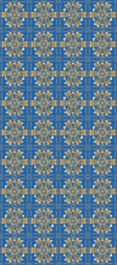 Doğulu stili, altın elementlerle kahverengi ve mavi renklerde altın desenli arabesk yapar. Raster altın desen. Kusursuz kıvırcık saçlar..