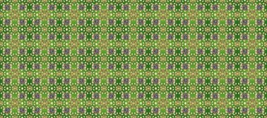 Altın çiçekli, pürüzsüz desen. Yeşil, bej ve nötr renklerde altın element. Damask arkaplanı. Barok tarzında altın çiçekli süs..