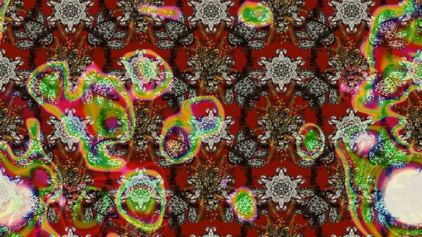 Millefleur 'lar. Küçük kahverengi ve kırmızı çiçekli oldukça eski bir besin torbası deseni. Tekstil, kumaş, kapaklar, duvar kağıtları, baskı, paket, koleksiyon defteri, örgü, dekupaj için çiçek arkaplanı..