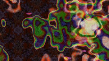 Kahverengi ve yeşil renklerde çiçeklerle çizilmiş çiçek deseni. Çiçekler suluboya tarzında kahverengi ve yeşil renklerde.