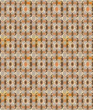 Varicolobej ve kahverengi raster çizimi. Birçok bej ve kahverengi soyut çiçekli tropik eskiz deseni. Küçük çiçekte sevimli çiçek deseni var..