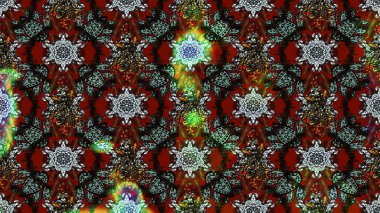 Gri ve kahverengi renkli çiçekler. Raster illüstrasyonunda çiçek deseni çizimi.